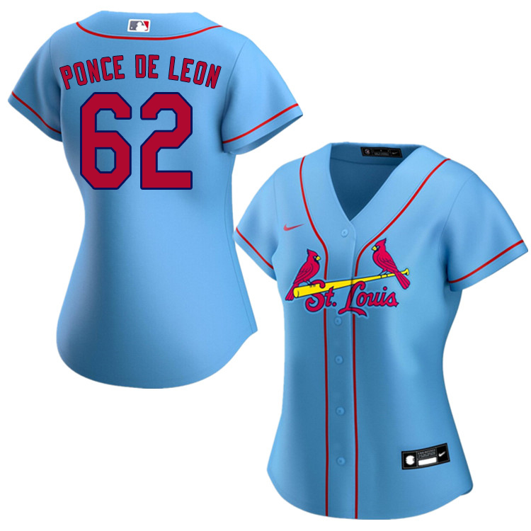 Nike Women #62 Daniel Ponce de Leon St.Louis Cardinals Baseball Jerseys Sale-Blue